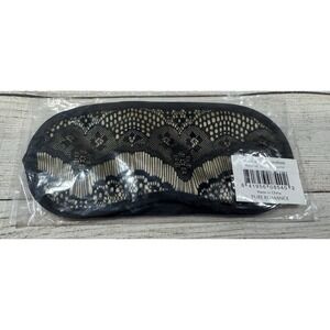 New Pure Romance Black & Gold Lace Look Blindfold GTubJ